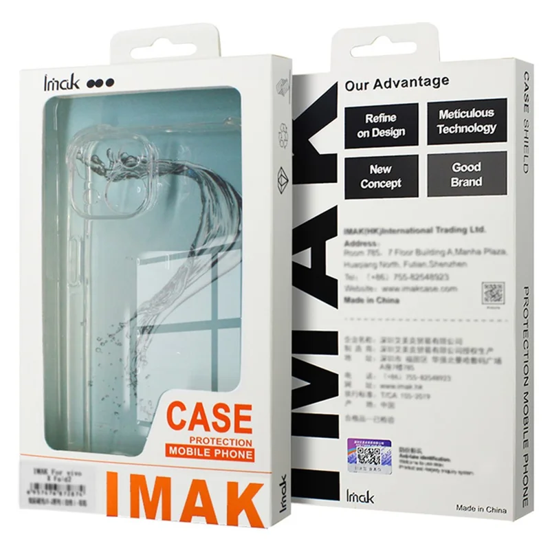 IMAK per Xiaomi Redmi 13C / Poco C65 4G Case Airbag Protezione Telefono Copertura TPU - Nero Trasparente