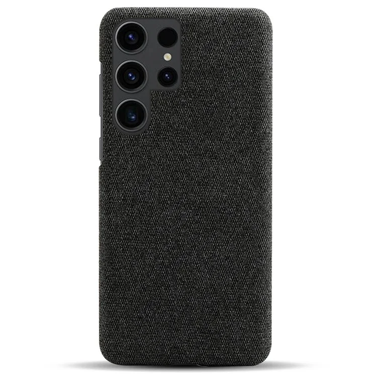 Чехол для телефона для Samsung Galaxy S24 Ultra Case Защита от пыли Ткань + PC Корпус телефона - Черный