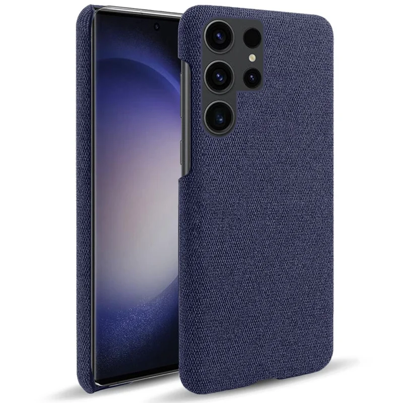 Phone Cover for Samsung Galaxy S24 Ultra Case Dustproof Cloth+PC Phone Shell - Blue