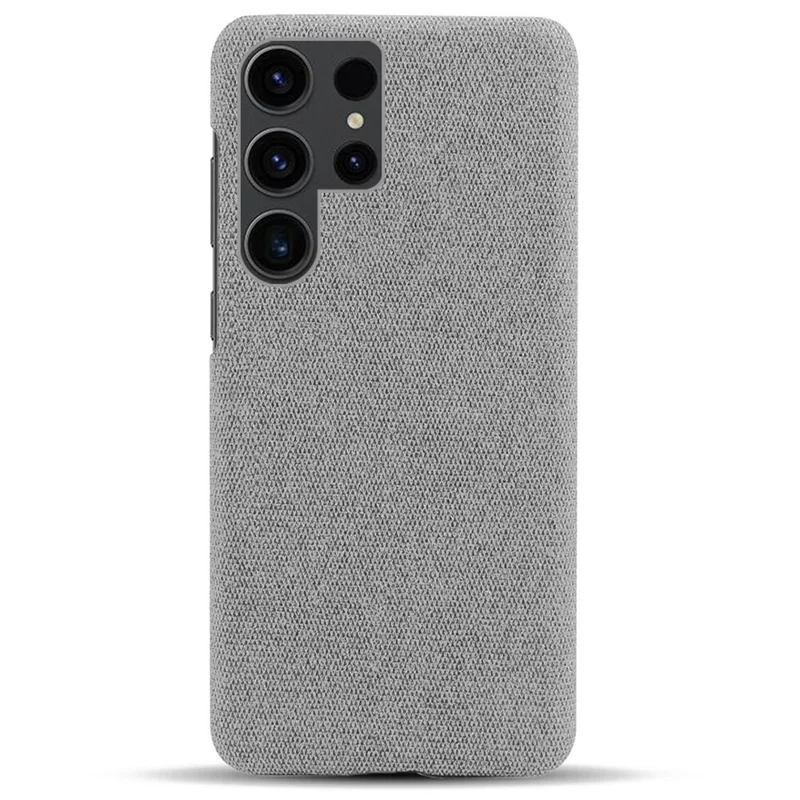Phone Cover for Samsung Galaxy S24 Ultra Case Dustproof Cloth+PC Phone Shell - Light Grey