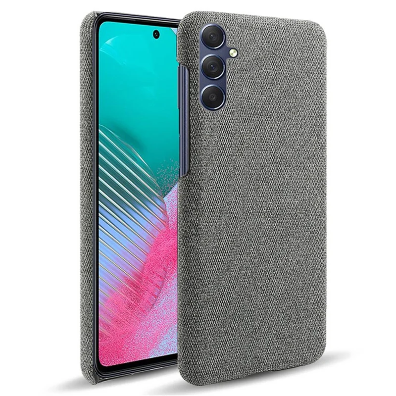 Cell Phone Case for Samsung Galaxy S24 Slim-Fit Cloth+PC Mobile Phone Cover - Grey