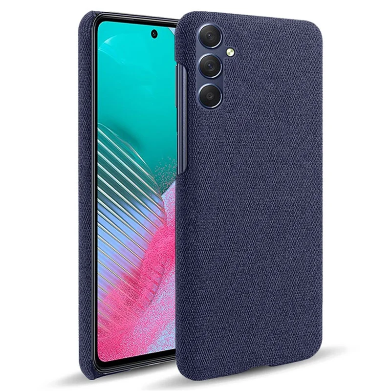 Étui pour téléphone portable pour Samsung Galaxy S24 Ajustement Slim-Fit Tissu+PC Housse de téléphone portable - Bleu