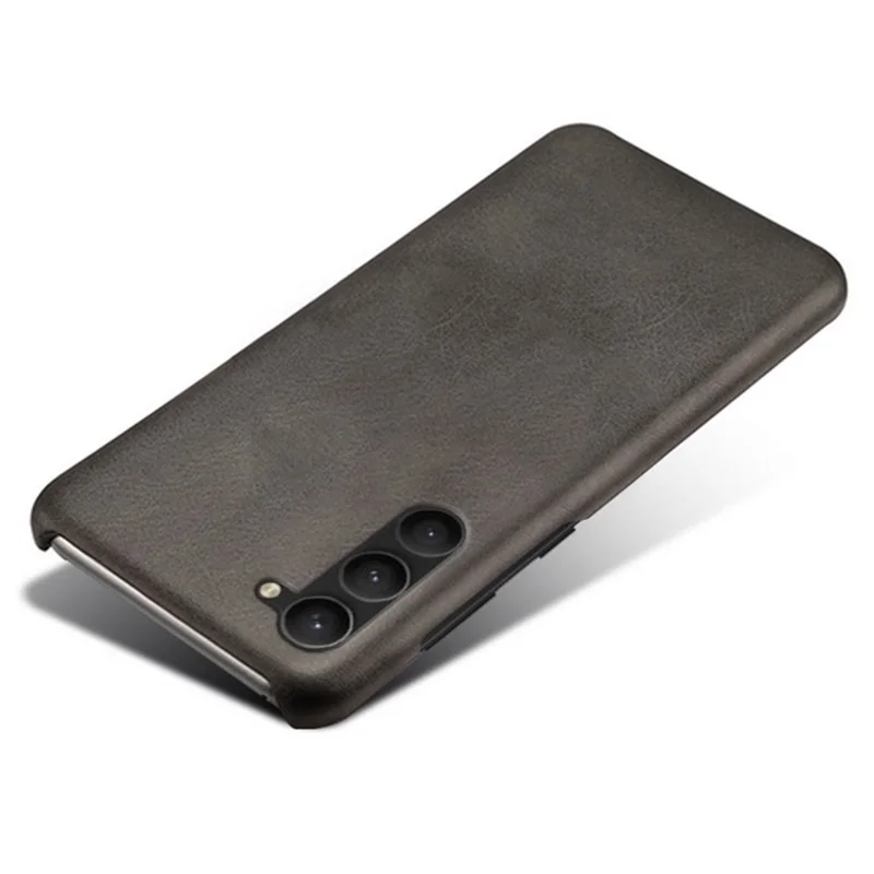 For Samsung Galaxy S24+ Phone Case Slim PU Leather + PC Shockproof Back Cover - Black