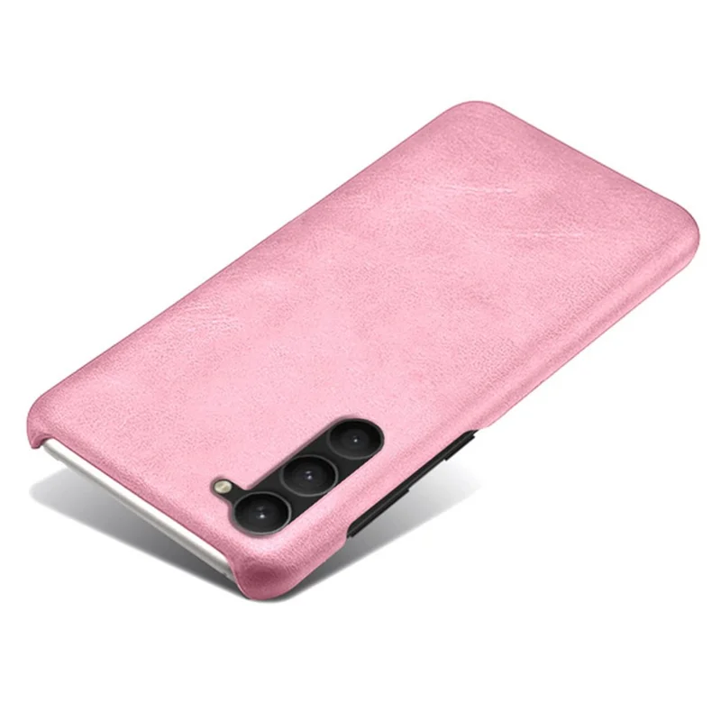 For Samsung Galaxy S24 PU Leather + Hard PC Shell Calf Texture Phone Cover - Rose Gold