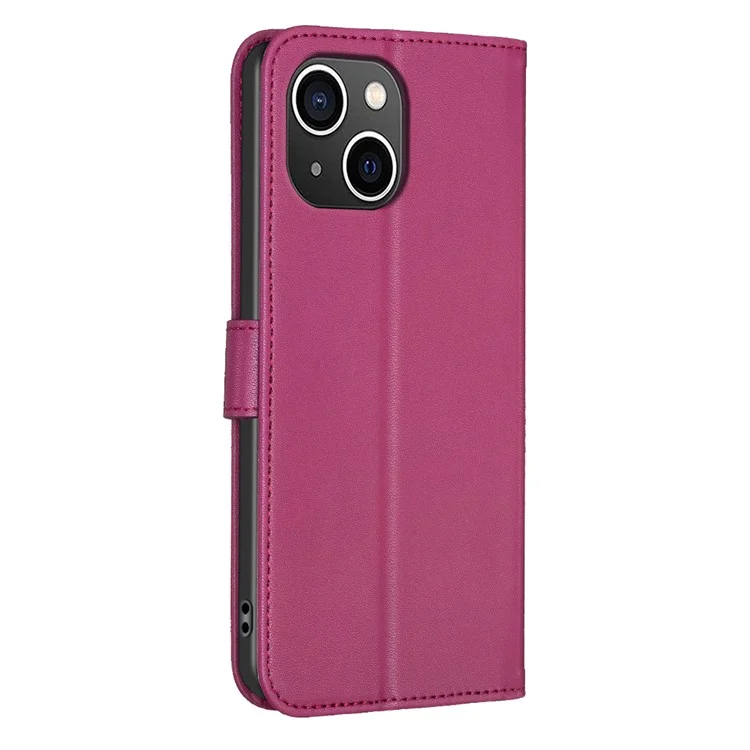 Per iPhone 15 Custodia in pelle Custodia magnetica con cerniera a copertura floreale - Rosa