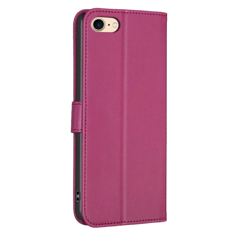 Voor iPhone 6 / 6s / 7 / 8 / SE (2020) / SE (2022) telefoonhoesje PU-leer klavertje-ingeniet portemonnee - Roze