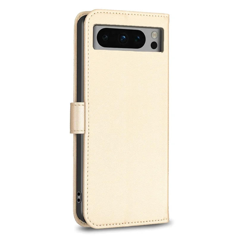 For Google Pixel 8 Pro Clover Pattern Case Wallet PU Leather Folio Phone Cover - Gold