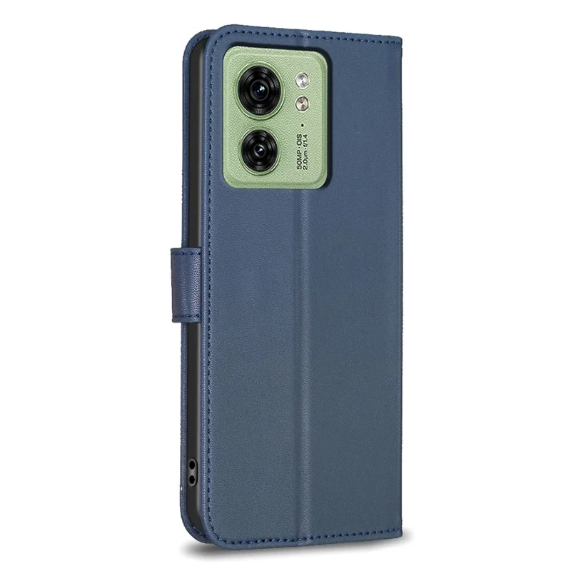 For Motorola Edge 40 5G Wallet Case PU Leather Imprinted Clover Protective Flip Phone Case - Blue