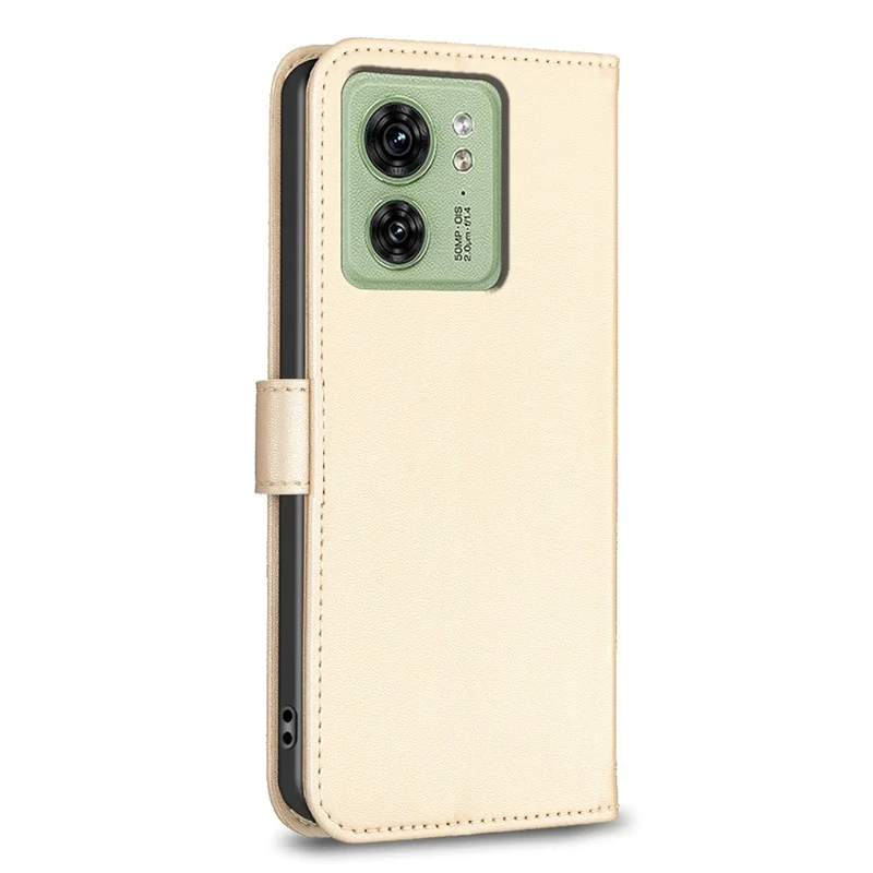 For Motorola Edge 40 5G Wallet Case PU Leather Imprinted Clover Protective Flip Phone Case - Gold