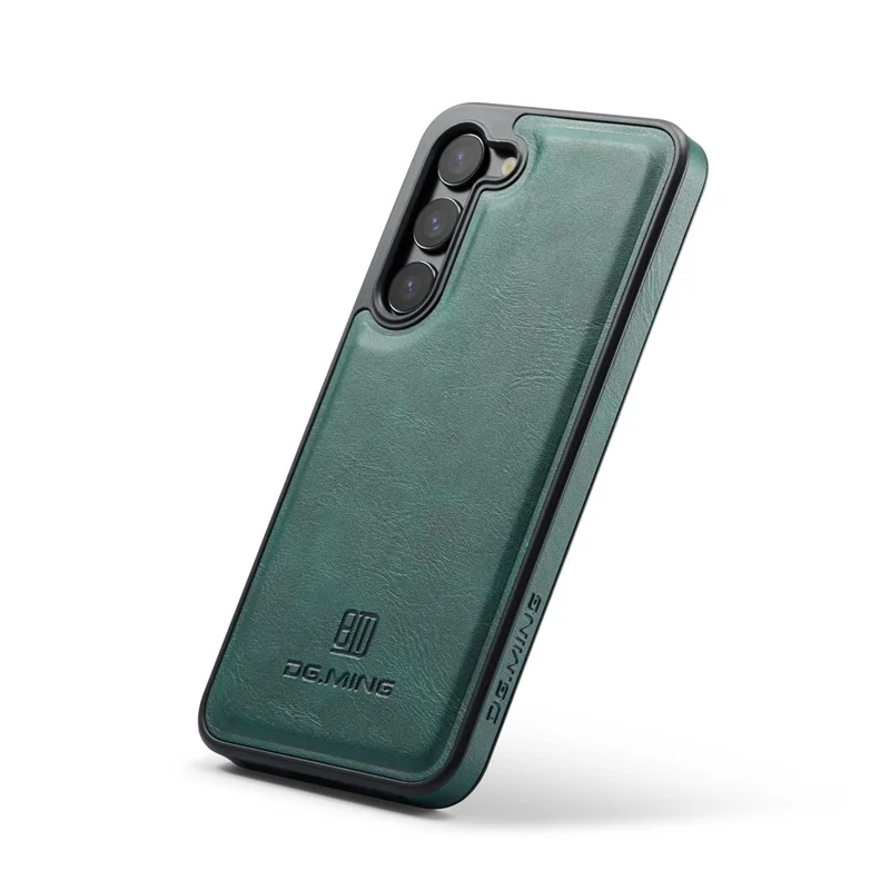 DG.MING For Samsung Galaxy S22 5G Case PU Leather Coated PC+TPU Cover - Green