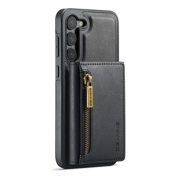 DG.MING Série M5 Para Samsung Galaxy S23+ Capa Destacável 2-em-1 Carteira e Capa de Telefone - Preto