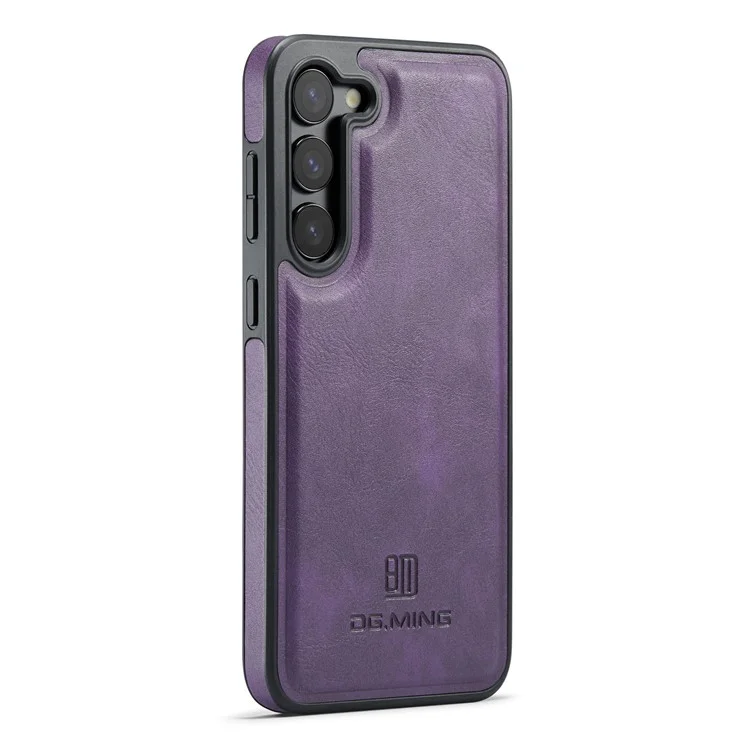 DG.MING M5 Series For Samsung Galaxy S23 Case Phone Cover with Detachable Wallet - Purple