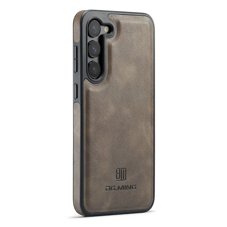 Étui pour Samsung Galaxy S22+ 5G DG.MING M5 Series avec poche zippée et porte-monnaie - Café