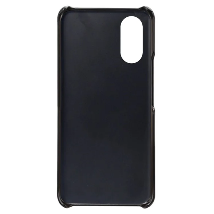 Para Oppo A38 4G / A18 4G Capa à prova de quedas Couro PU + PC Protetor de telefone com 2 suportes de cartão - Preto