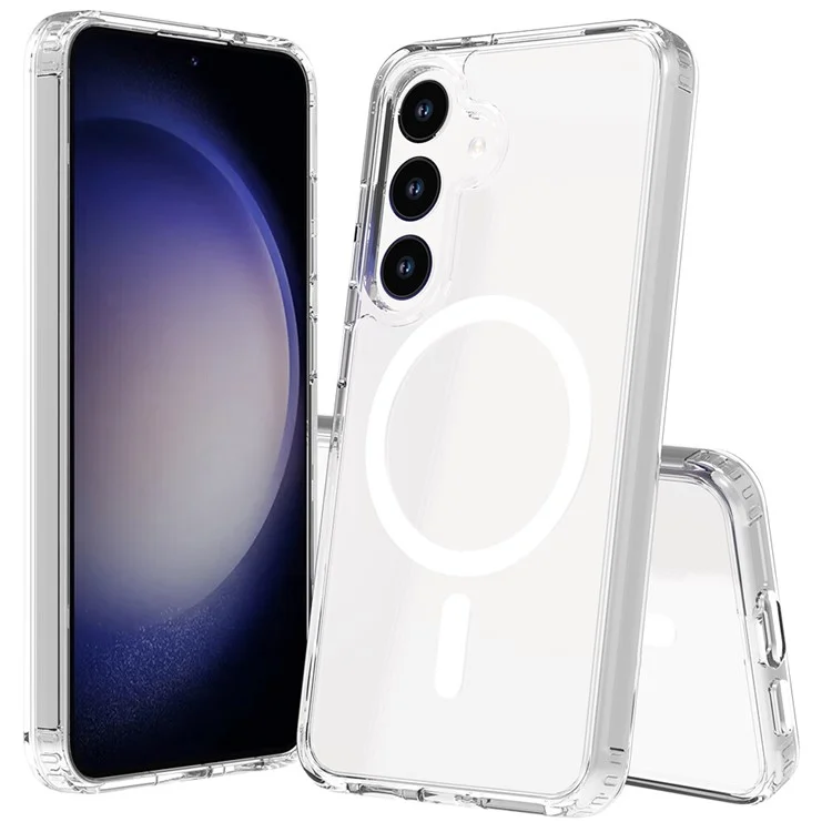 Coque magnétique compatible avec Samsung Galaxy S24 et MagSafe, en acrylique + TPU