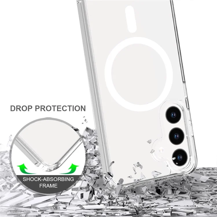 Coque magnétique compatible avec Samsung Galaxy S24 et MagSafe, en acrylique + TPU