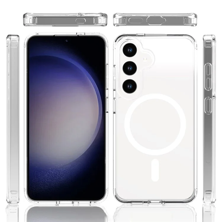Coque magnétique compatible avec Samsung Galaxy S24 et MagSafe, en acrylique + TPU