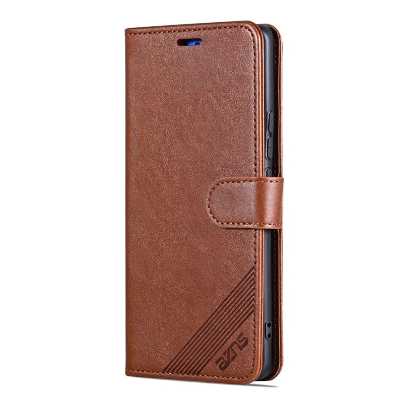 AZNS Per vivo X100 5G Custodia in pelle PU Cover per telefono con portafoglio e supporto - Marrone