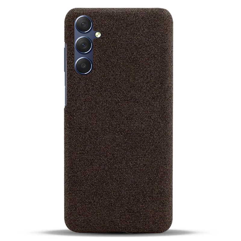 For Samsung Galaxy A15 5G Case Slim-fit Shockproof Cloth+PC Smartphone Cover - Brown