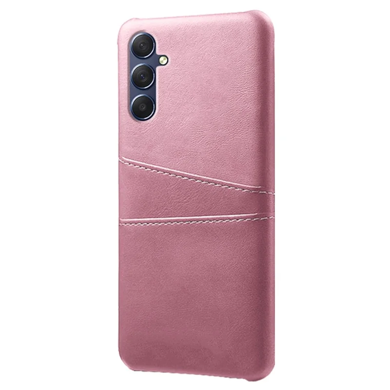 For Samsung Galaxy A15 5G Case Anti-drop PU Leather+PC Dual Card Slots Phone Shell - Rose Gold