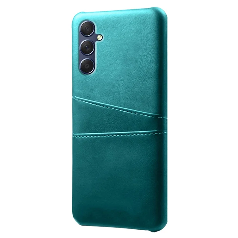 For Samsung Galaxy A15 5G Case Anti-drop PU Leather+PC Dual Card Slots Phone Shell - Green