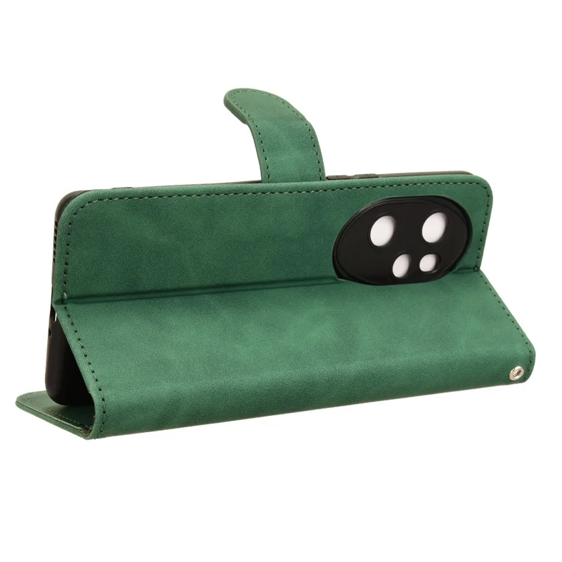 For Honor 100 Pro 5G Phone Case Flip Leather Wallet Stand Folio Cover - Green