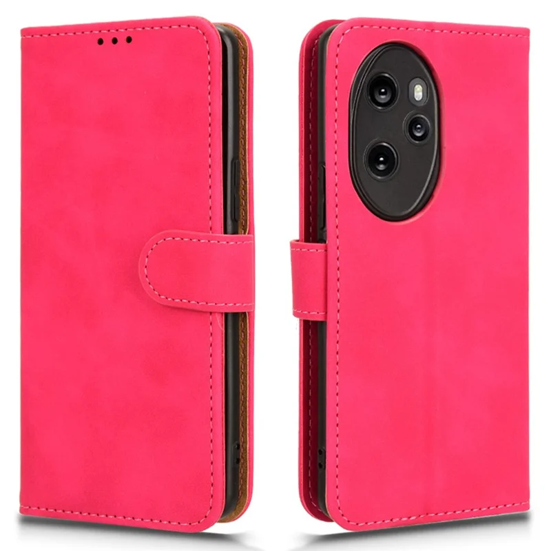 For Honor 100 Pro 5G Phone Case Flip Leather Wallet Stand Folio Cover - Rose