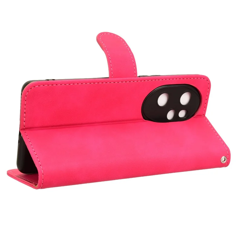For Honor 100 Pro 5G Phone Case Flip Leather Wallet Stand Folio Cover - Rose
