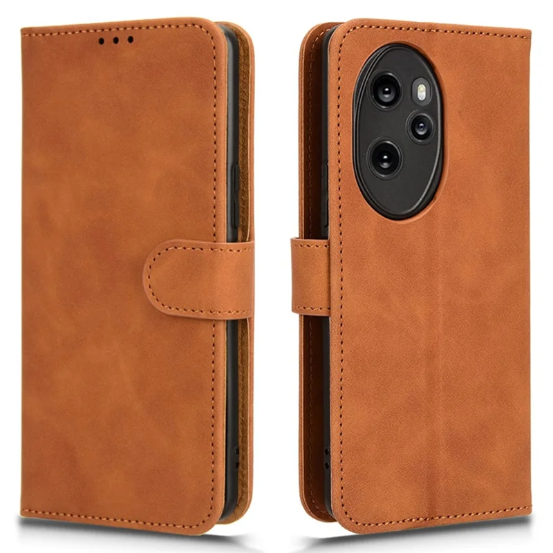 For Honor 100 Pro 5G Phone Case Flip Leather Wallet Stand Folio Cover - Brown