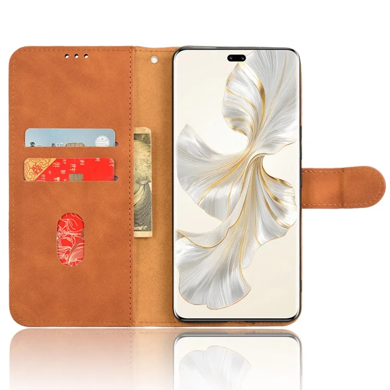 For Honor 100 Pro 5G Phone Case Flip Leather Wallet Stand Folio Cover - Brown