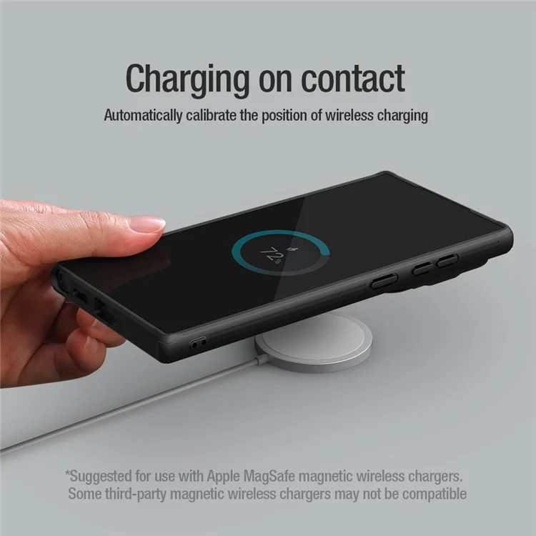 NILLKIN CamShield Prop Magnetische Serie für Samsung Galaxy S24 Ultra Hülle mit Ständer Handyhülle - Schwarz