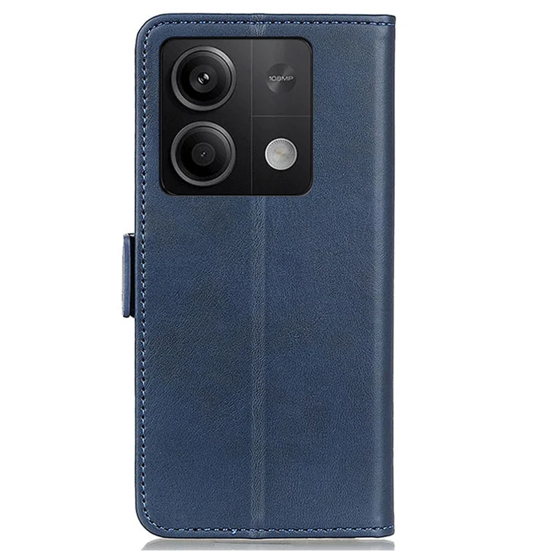 For Xiaomi Redmi Note 13 5G / 13 5G (China) Leather Case Magnetic Clasp Wallet Phone Cover - Blue