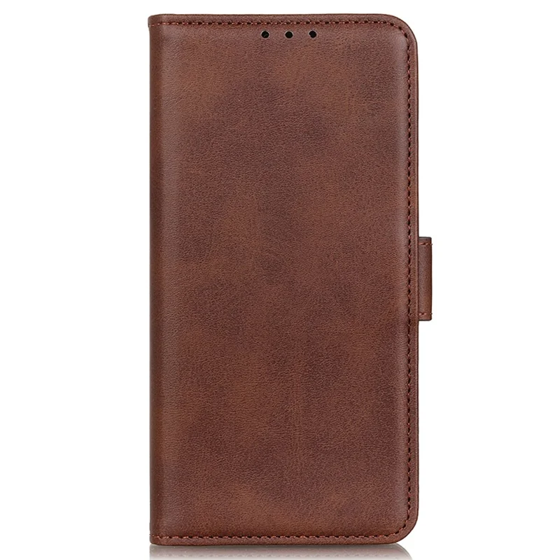 For Xiaomi Redmi Note 13 5G / 13 5G (China) Leather Case Magnetic Clasp Wallet Phone Cover - Brown