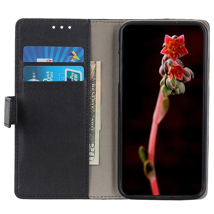 Für Xiaomi Redmi Note 13 5G / 13 5G (China) Hülle PU-Leder Stoßfest Handytasche - Schwarz