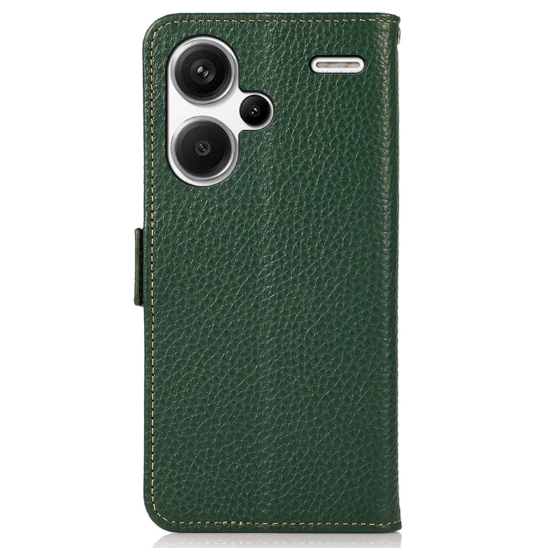 KHAZNEH For Xiaomi Redmi Note 13 Pro+ 5G Wallet Phone Case RFID Blocking Stand View Cover - Green