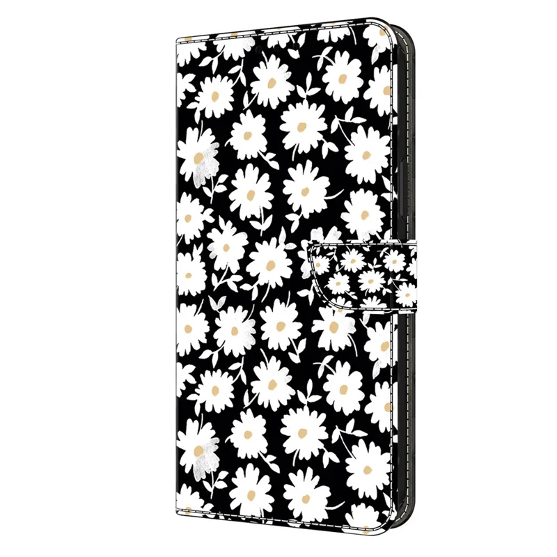 For Oppo A38 4G / A18 4G Leather Phone Case 3D Pattern Magnetic Closure Folio Cover - Floral