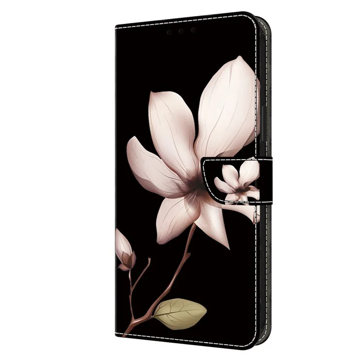 Für Oppo A58 4G Flip Phone Case 3D Muster gedruckt PU Leder stoßfeste Abdeckung - Pink Blume