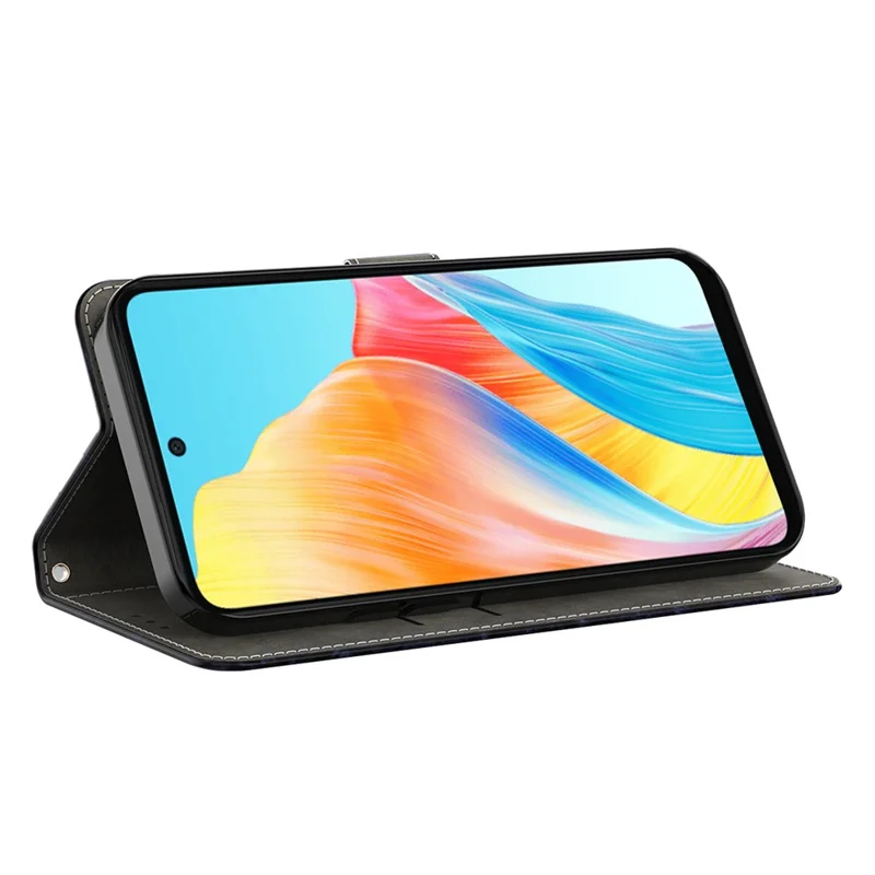 For Oppo A58 4G Flip Phone Case 3D Pattern Printed PU Leather Shockproof Cover - Gradient