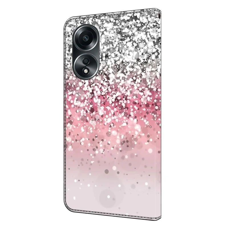 For Oppo A58 4G Flip Phone Case 3D Pattern Printed PU Leather Shockproof Cover - Gradient