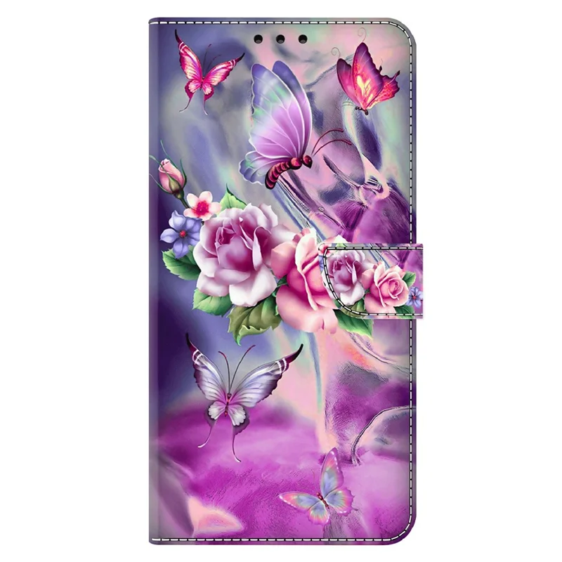 For Xiaomi 14 Case 3D Pattern Printing Phone Cover with Wallet Stand - Butterflies / Flowers