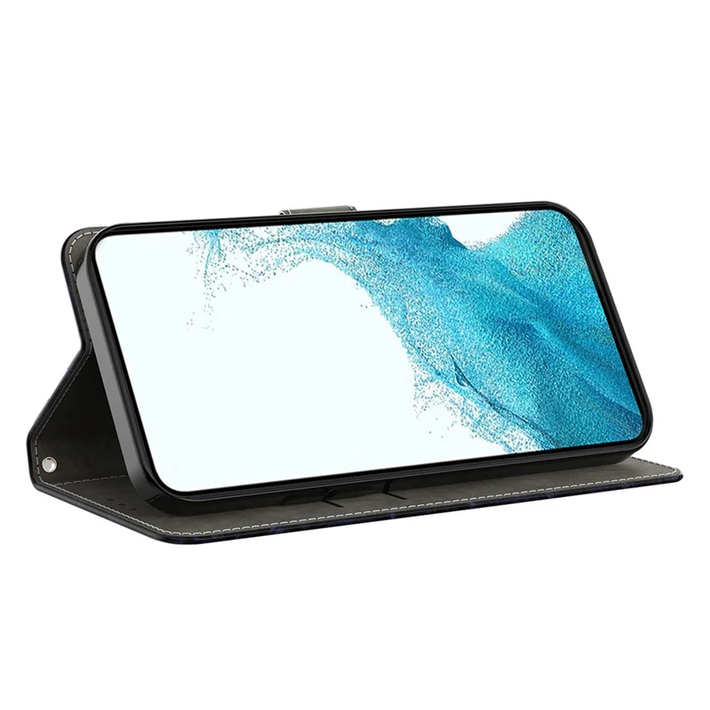 For Oppo A58 5G / A78 5G Case 3D Pattern Printing Magnetic Clasp Wallet Cover - Two Feathers