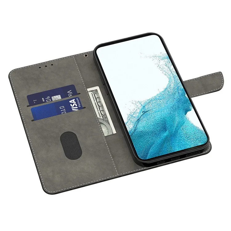 Für Oppo A58 4G Lederetui 3D-Musterbedruckung Handyhülle - Pflaumenblüten
