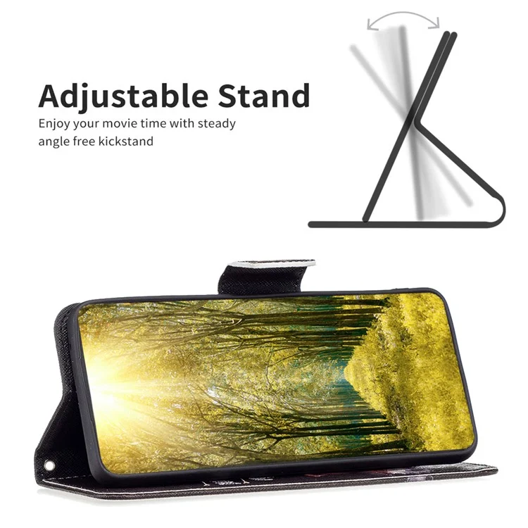 Para o Caso de Couro TCL 40 SE Padrão de Impressão Carteira Stand Cover - Bear