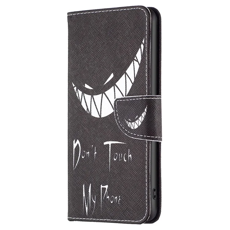 Per il caso TCL 40 SE Leather Case Pattern Printing Wallet Stand Cover - Don't Touch My Phone