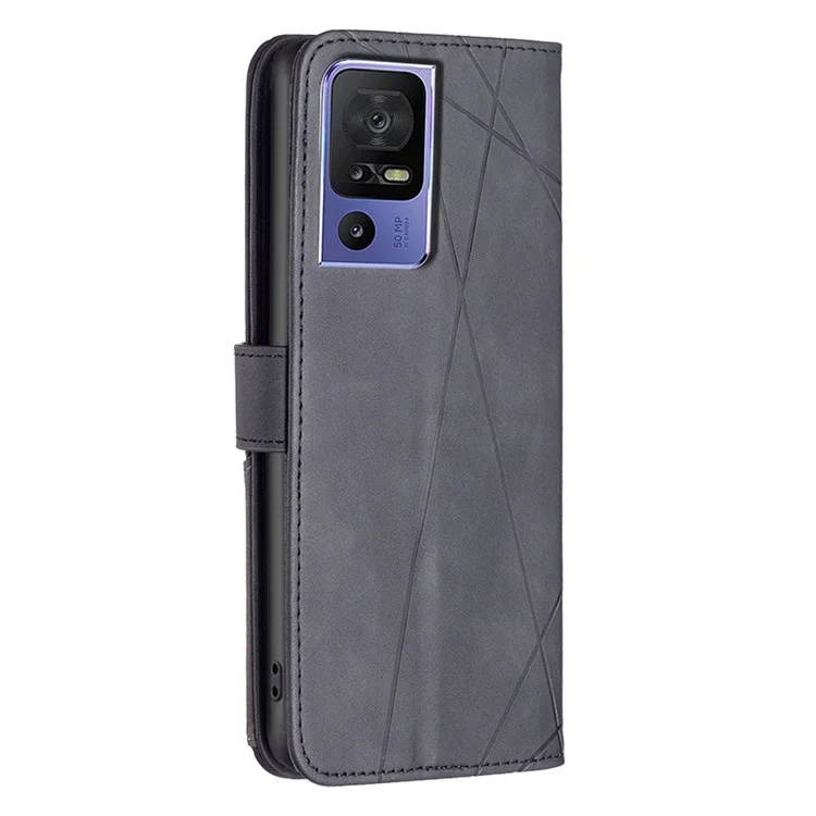 BINFEN COLOR BF05 Per TCL 40 SE Custodia Portafoglio Chiusura Magnetica Cover Telefono - Nero