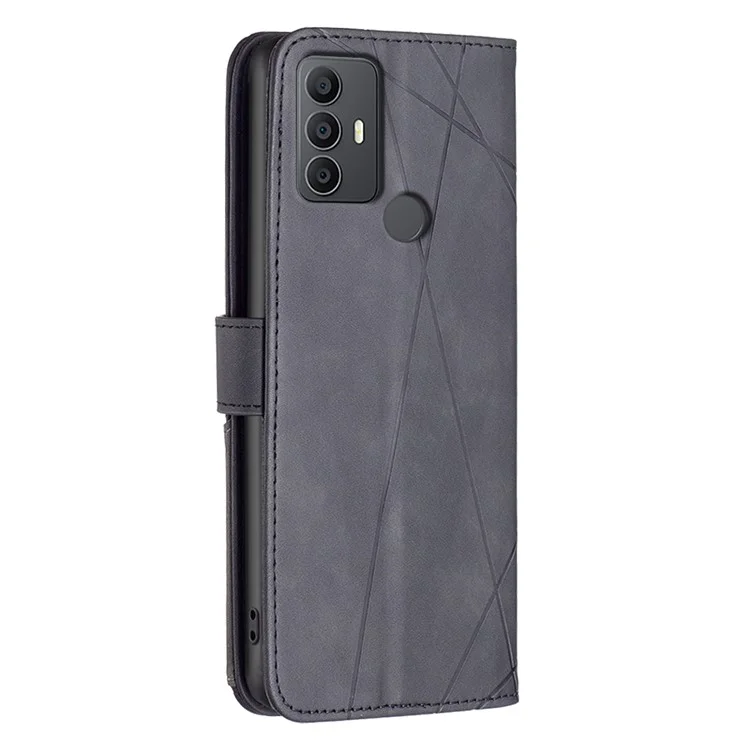 BINFEN COLOR BF05 Per TCL 305 / 306 / 30 SE / 30E Custodia per telefono Custodia in pelle PU Flip - Nero