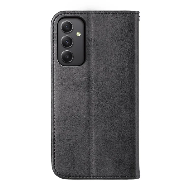 Para Samsung Galaxy A35 5G Case Splicing Rhombus PU Leather+TPU Wallet Cover - Negro