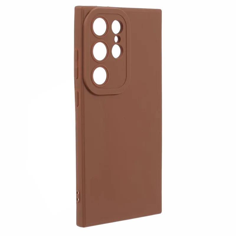 YX Series For Samsung Galaxy S24 Ultra Case Precise Cutout Matte TPU Phone Back Shell - Brown