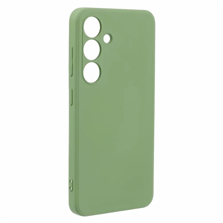 Funda para teléfono Samsung Galaxy S24 de fibra suave con revestimiento de TPU - Verde Matcha
