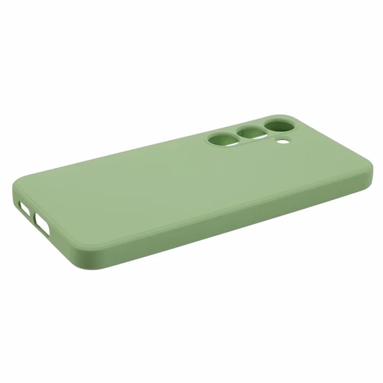 Funda para teléfono Samsung Galaxy S24 de fibra suave con revestimiento de TPU - Verde Matcha